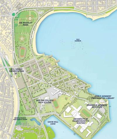 Columbia Point Olympic Athletes' Village Map